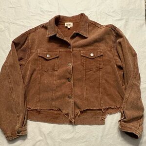 BiBi Women's Brown Corduroy Jacket